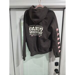 Dandy Worldwide Southern California Brown Heart Sleeve Graphic Hoodie Womens M